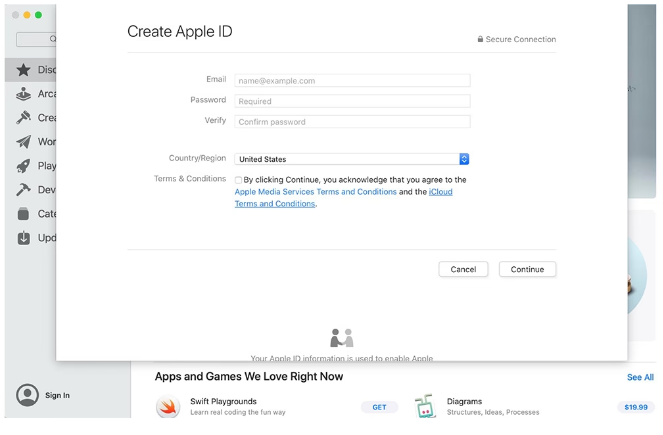 راهنمای ساخت apple id در مک بوک